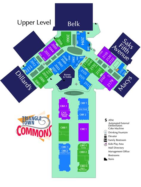 triangle town center map.